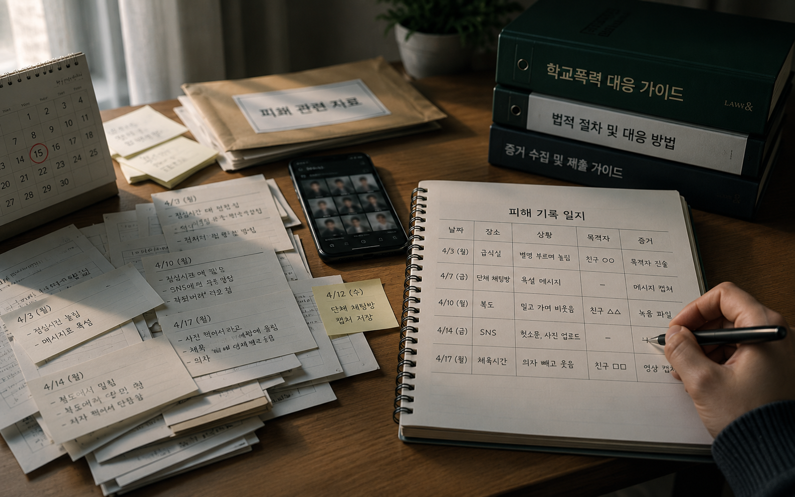 학교폭력 피해 기록 일지 작성법과 법적 증거 활용 방법